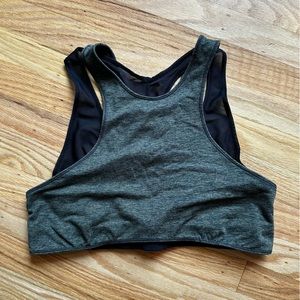 Super cute high neck FP bra in green and black